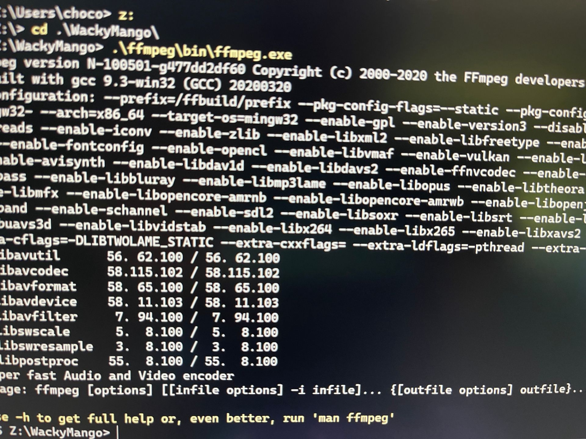 ffmpeg command line samples