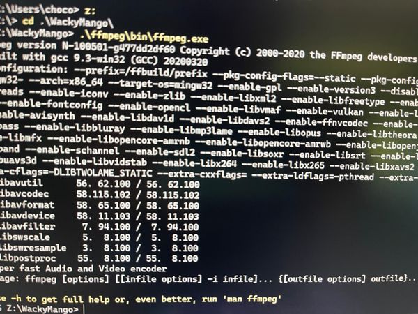 ffmpeg dll error reading frame